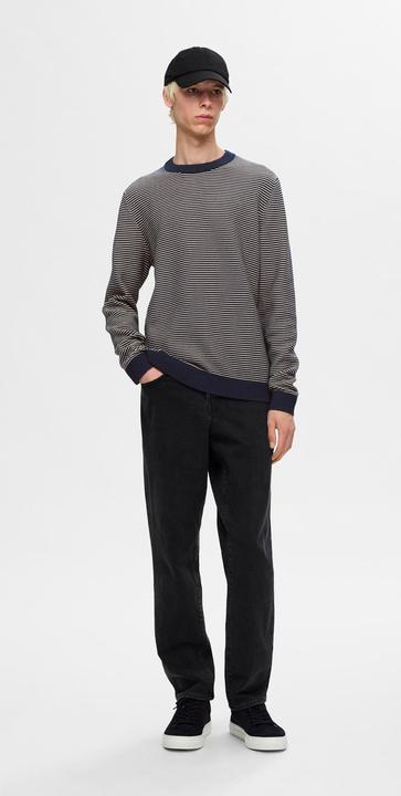 Produktbild Selected Homme Slhjake Ls Knit Struc Stripe Crew Neck (M)