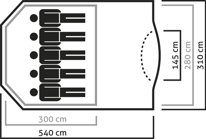 Actual product image Salewa Alpine Lodge V (Dome tent, 9.30 kg, 5 persons)