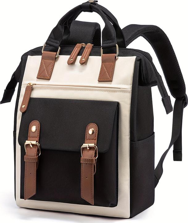 Produktbild Only-Bags.Store Stilvoller kleiner Laptop-Rucksack - Modischer College Daypack mit verstellbaren Trägern, robustem