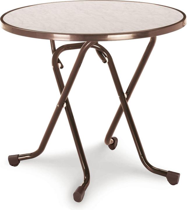 Image du produit Best Table pliante Ø 80 H 70 cm marron (80 cm)