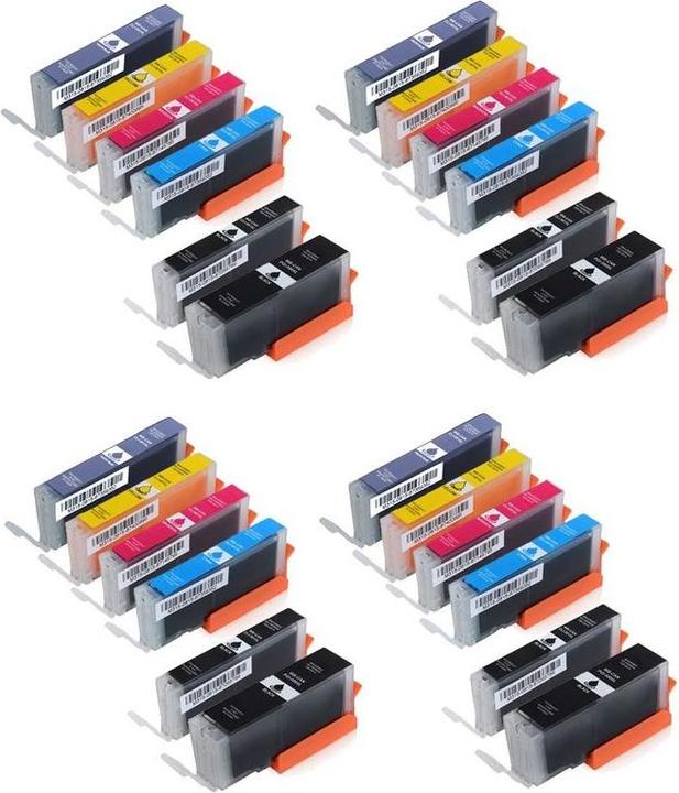 Produktbild Hermex Kompatible Tintenpatrone XXL für Canon PIXMA TS8350 (M, Y, BK, C, PC, PM)