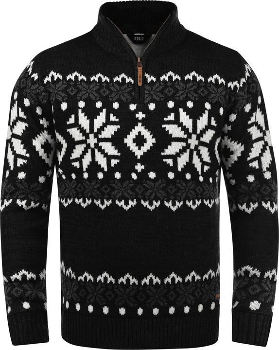 Actual product image Solid Norwin Men's Jumper Chunky Knit Pullover Troyer (M)