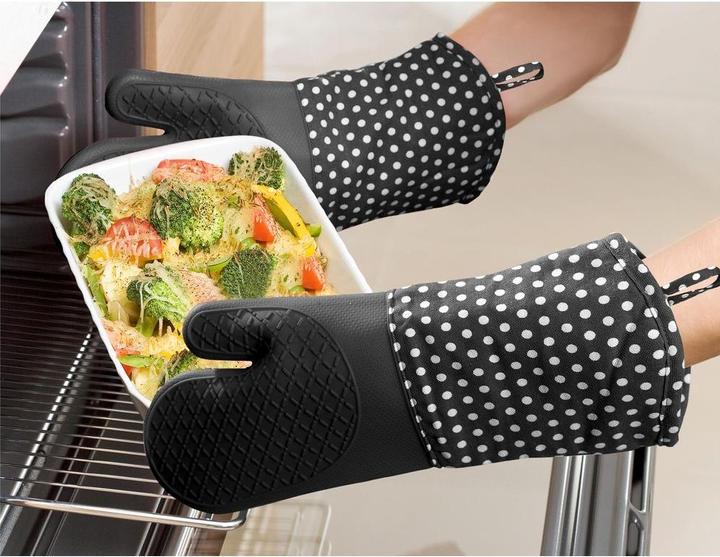 Actual product image Wenko oven gloves (60% cotton, 40% polyester, Silicone)