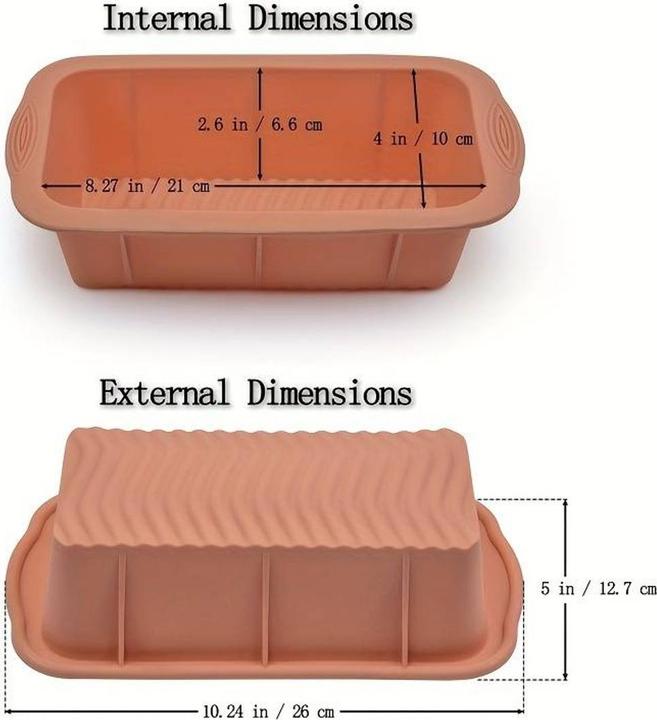 Produktbild König Design Silikon Backform Kastenform Kuchenform Tortenform Brotform Kuchen 21 x 9 x 6,5