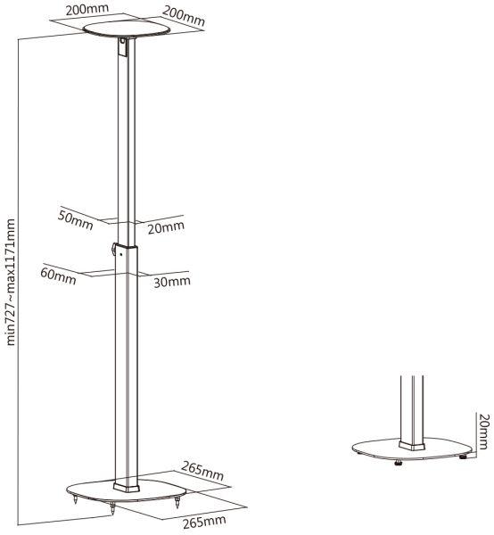Produktbild myWall HS 23 L (1 Paar, Ständer, Höhenverstellbar)