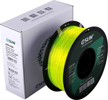 Actual product image eSUN eTPU-95A 1.75mm Tr. Yellow 1kg 3D Filament (TPU, 1.75 mm, 1000 g, Yellow)