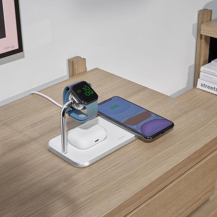 Actual product image Zens Aluminium Dual Wireless Charger + Watch (20 W)