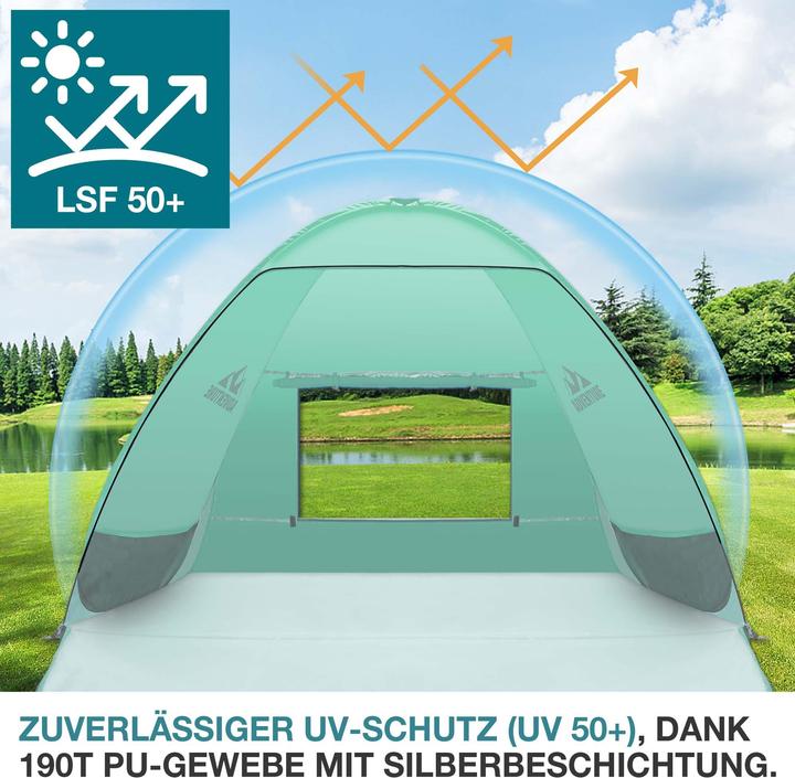 Produktbild Jamb Pop-Up Strandmuschel (Strandzelt + Strandmuschel, 3 kg, 3 Personen)