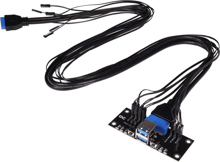 Produktbild Alphacool ES Front I/O-Panel mit USB 3.0 und Kabelsatz f??r Servergeh??use