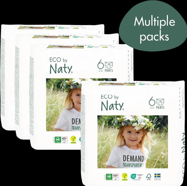 Actual product image Naty Organic diaper panties (Size 6, Pack, 72 Piece)