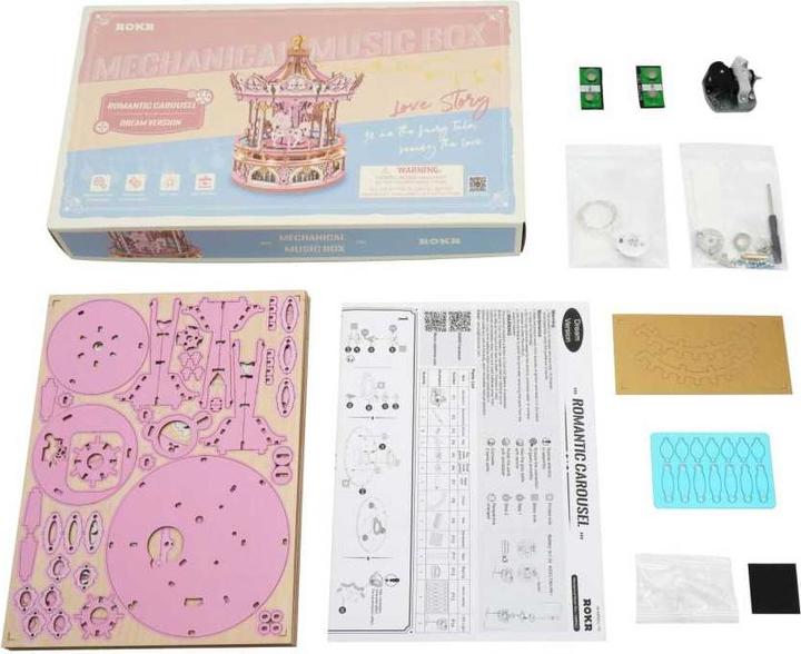 Actual product image Robotime Music Box Romantic Carousel (346 pieces)