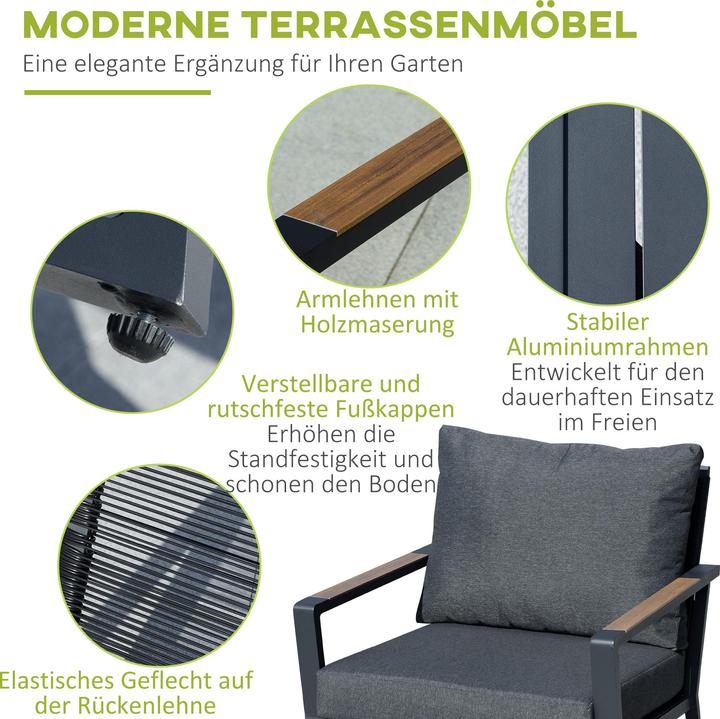 Actual product image Outsunny Garden furniture set with table