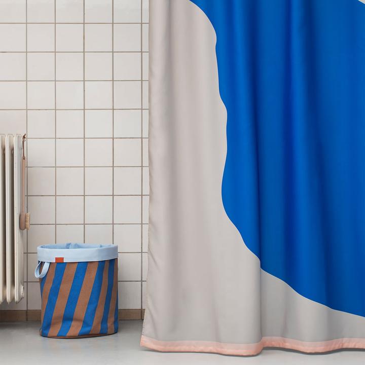 Produktbild Mette Ditmer NOVA ARTE shower curtain - Light grey / Cobalt