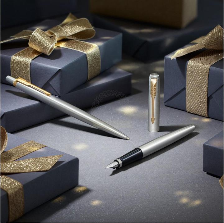 Actual product image Parker Pen Writing utensil set JOTTER stainless steel G.C. Content: 1 biros, line width: M (Gold, Black, Chromed, 2 x)