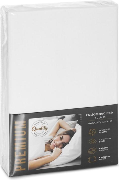 Image du produit Eurofirany Feuille de jersey avec une bande élastique de 160x200 cm en crème de coton 190 g/m2 Eurofirana (160 x 200 cm)
