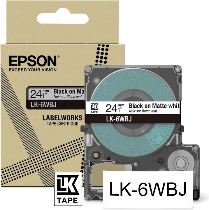 Produktbild Epson Matte White/Black 24mm LK-6WBJ (2.40 cm, Weiss)
