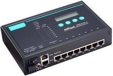 Actual product image Moxa NPORT 5650-8-DT-J - 8-port RS-232422485 desktop device server with RJ45 connectors and 48 VDC power