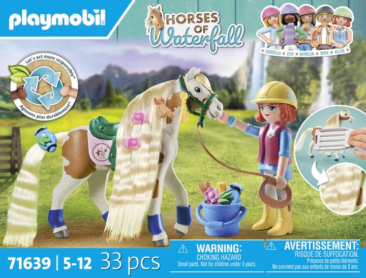 Actual product image Playmobil Ellie & horse with crepe iron (71639, Playmobil Horses of Waterfall)