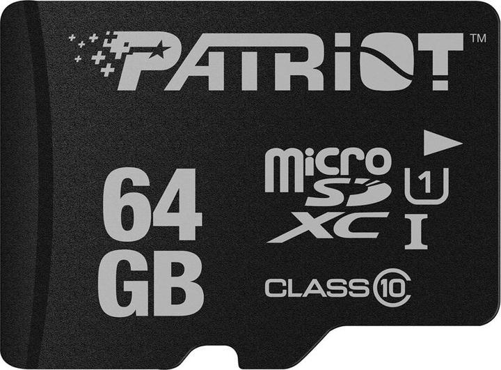 Patriot MicroSDXC UHS-I Klasse 10 (64 GB, microSDXC, U1, UHS-I)