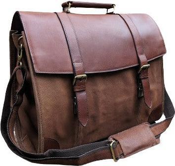 Produktbild Only-Bags.Store Echtes Leder Umhängetasche, College-Tasche, Laptop-Tasche, Umhängetasche, Büro-Tasche, Arbeit