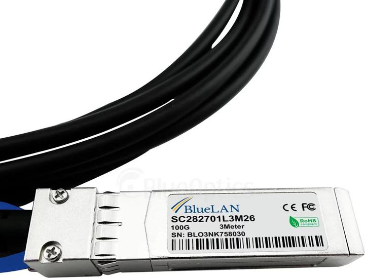 Produktbild BlueLAN Fortinet FN-CABLE-QSFP28-4SFP28-2 kompatibles QSFP28 DAC SC282701L2M26