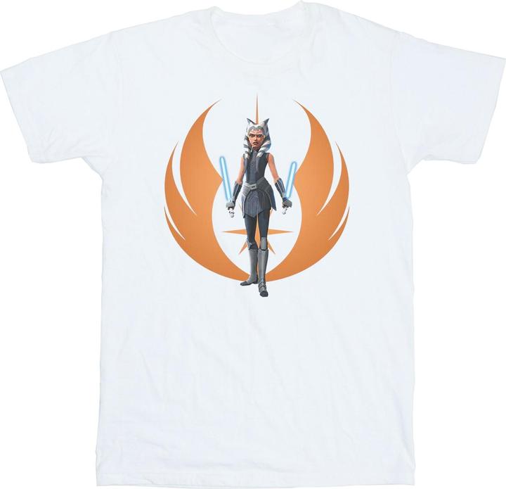 Actual product image Star Wars Boys Clone Wars Ahsoka Rebel Pose T-Shirt (104)