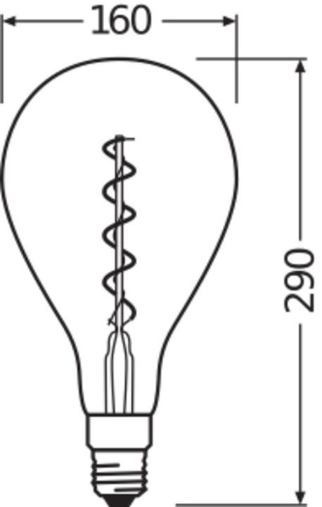 Actual product image Osram Vintage 1906 Led Classic A (E27, 5 W, 300 lm, 1 x, G)