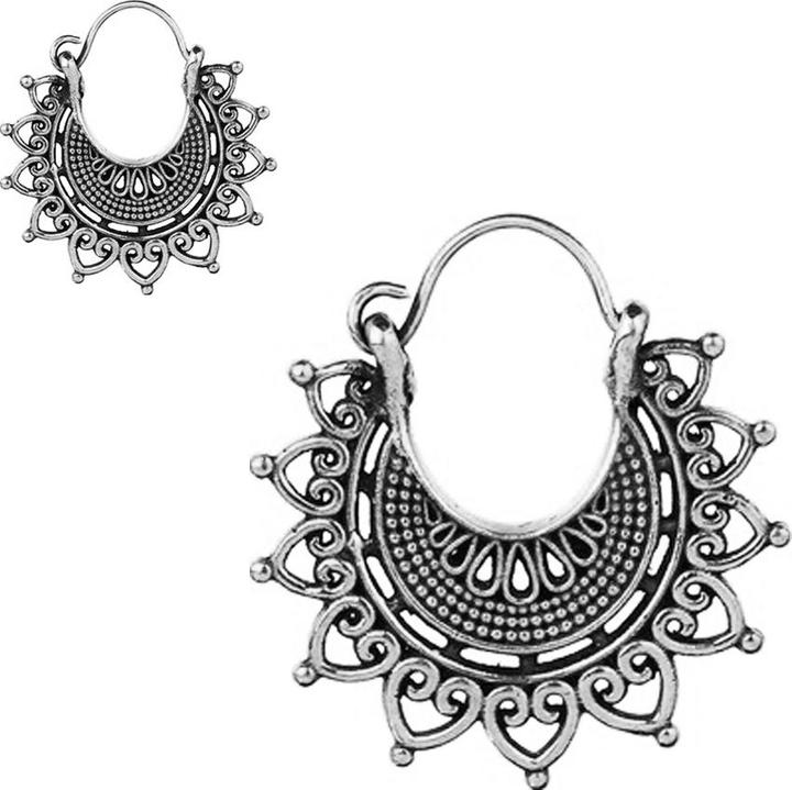 Image du produit Star Piercing Boucles d'oreilles argent coeur avec boule (Laiton)