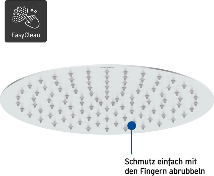 Produktbild Duravit Kopfbrause 1 jet, 300 chrom (1 Strahlarten, 25.50 l/min)