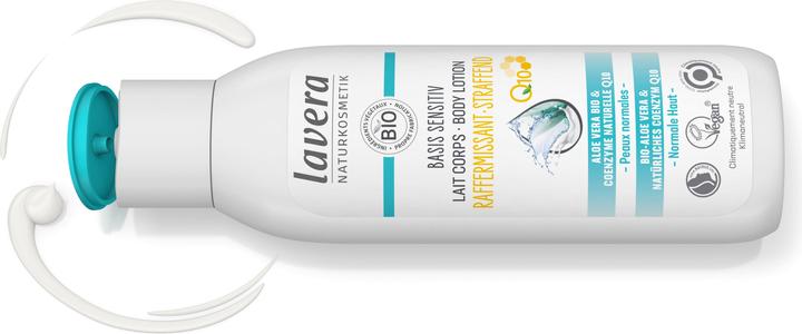 Actual product image Lavera Basis Sensitive Body Lotion Firming Q10 Aloe Vera Lot (Body cream, 250 ml)