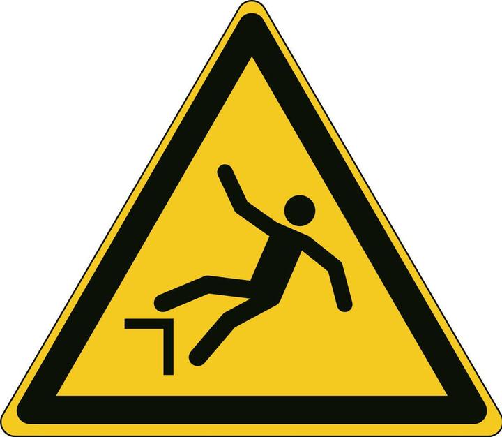 Actual product image Brady ISO safety sign - Warning of fall hazard