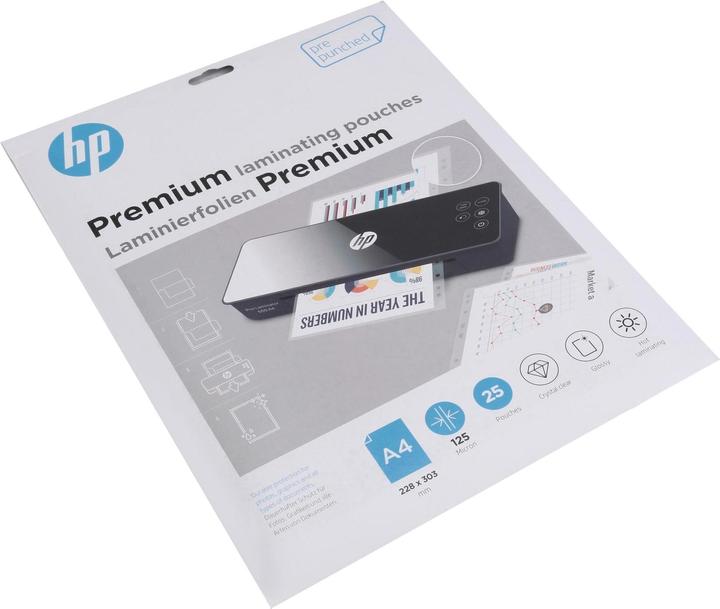 Actual product image HP Laminating film Premium A4, 125 µm, 25 pieces, glossy (A4, 25 Piece, 125 µm)