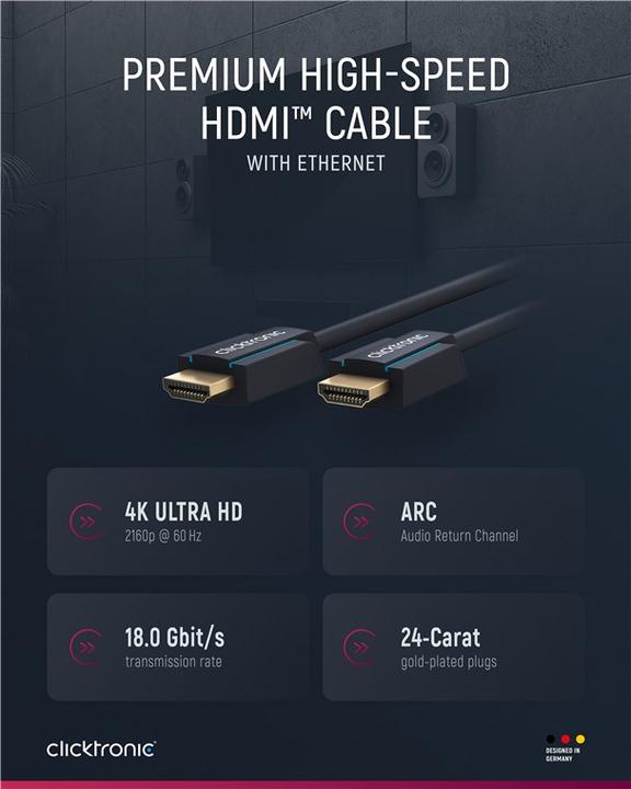 Produktbild Goobay Clicktronic High Speed HDMI Kabel Ethernet (2 m, HDMI)