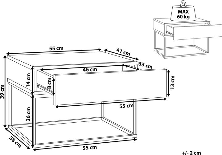 Actual product image Beliani Cairo (55 x 41 x 39 cm)