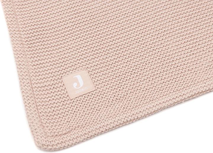 Image du produit Jollein - Deken Ledikant 100x150cm Basic Knit - Dekentje Baby - Wild Rose/Fleece (100 x 150 cm)