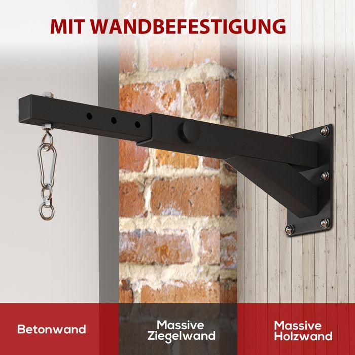 Immagine prodotto Swisshandel24 Boxsack Wandhalterung einstellbar, Stahl, schwarz