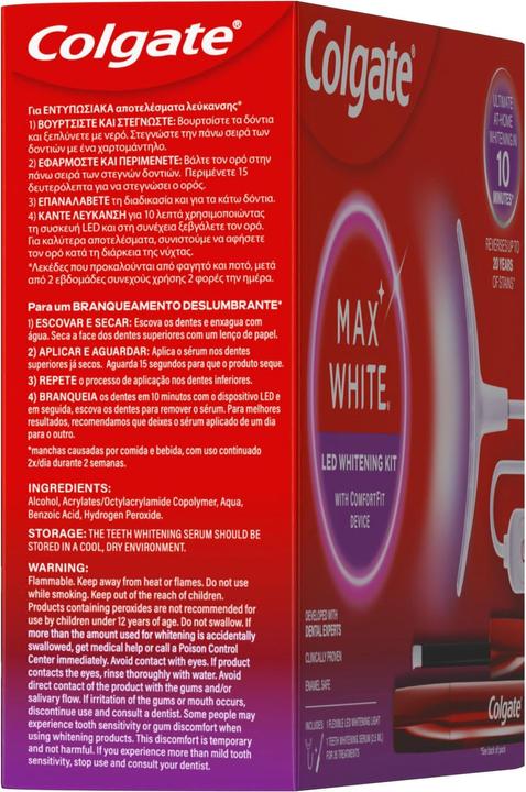 Produktbild Colgate Max White Ultim Whitening Kit (LED Licht)