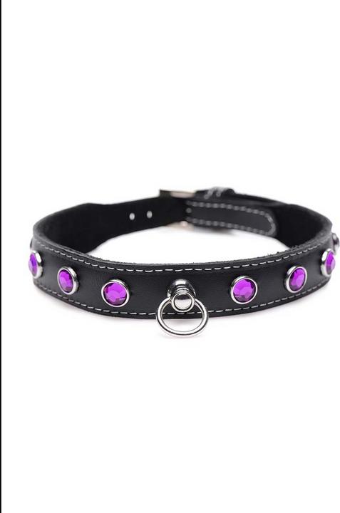 Produktbild Master Series Royal Vixen Leather Collar with Rhinestones