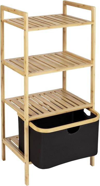 Wenko Ecori Shelf 44 x 93.5 cm, Nature/Black (10 x 36 x 96 cm)