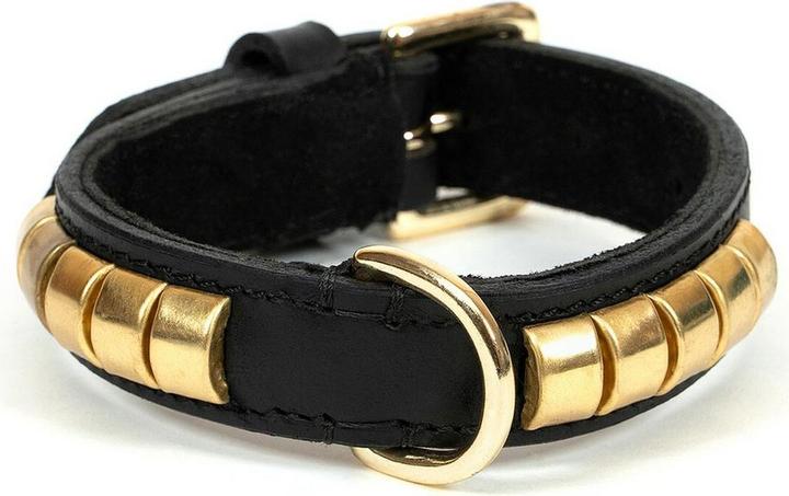 Produktbild Gloria Hundehalsband Duna Schwarz Gold 35 cm (35 x 2 cm) (35, Hund, Allgemein)