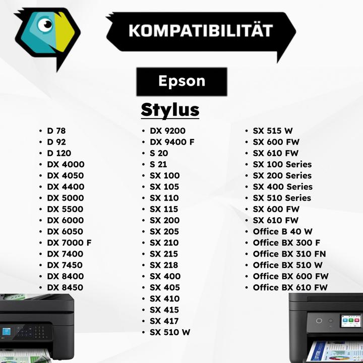 Image du produit Inkadoo Cartouches d'impression compatibles avec Epson C13T07144011 / T0714 Cartouche d'encre, jaune Jaune (Y)