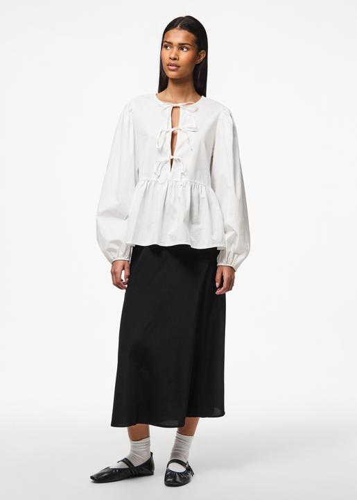 Actual product image Pieces Pcjolly Ls O-Neck Tie Top Wvn Noos Bc (XL)