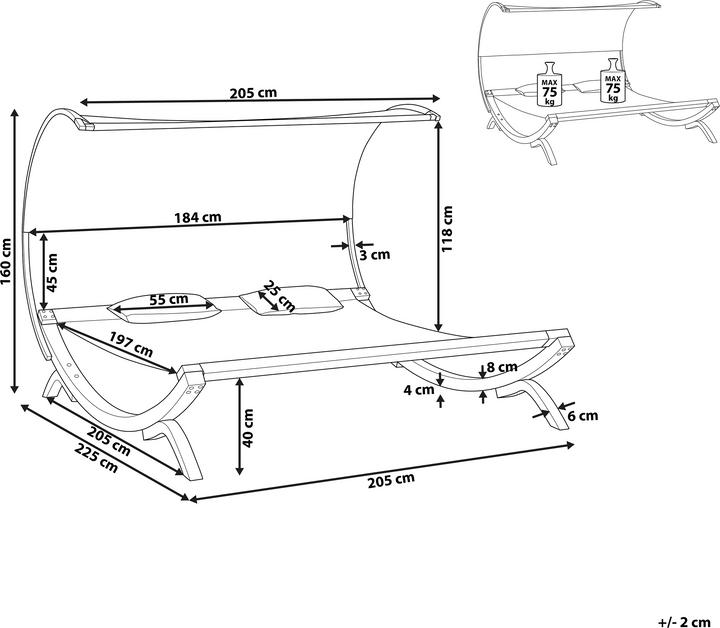 Actual product image Beliani Teramo (225 cm)