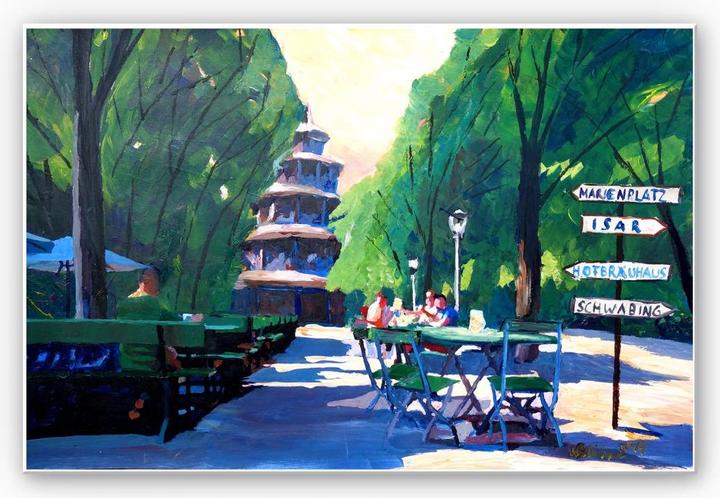 Immagine prodotto Trenddeko Bleichner - Torre cinese a Monaco di Baviera (100 x 70 cm)