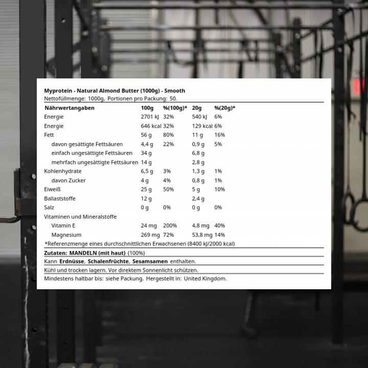 Actual product image MyProtein Almond butter (1000g tin) (1000 g)