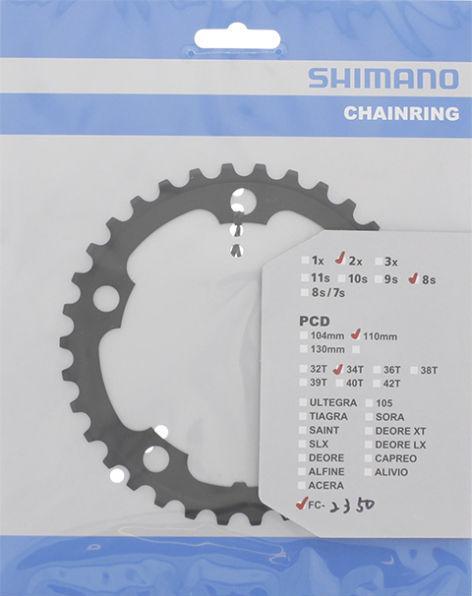 Actual product image Shimano Chainring CLARIS FC-2350 34 teeth black (34)