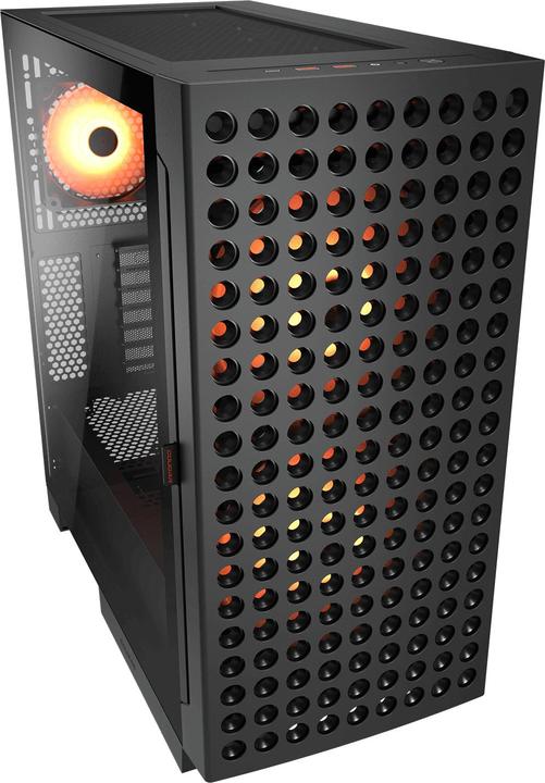 Actual product image Cougar Gehäuse Midi-Tower, Airface ECO, ARGB, Schwarz (ATX, Mini-ITX, mATX, SSI CEB)