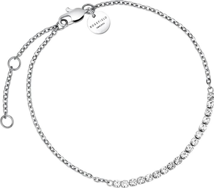 Produktbild Rosefield Tennis Crystal Clear Bracelet Silver Armband (19.50 cm, Rhodium platiniert Edelstahl 316L)