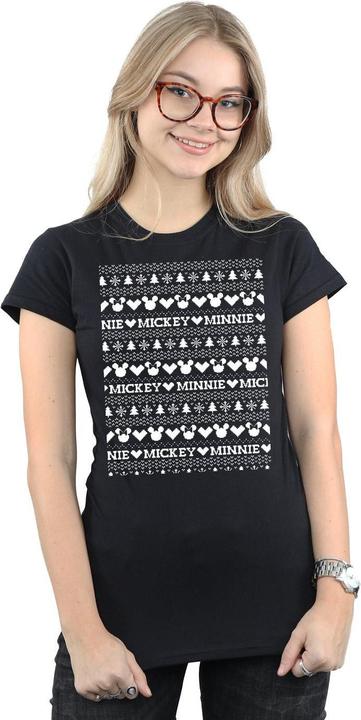 Produktbild Disney Mickey And Minnie Christmas Fair Isle TShirt (S)