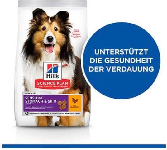 Immagine prodotto Hill's Cane Piano di Scienza del Cane Stomaco sensibile adulto e pelle di pollo medio (Adulto, 4 pz., 2500 g)